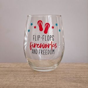 Red, White, and Blue Wine Glass